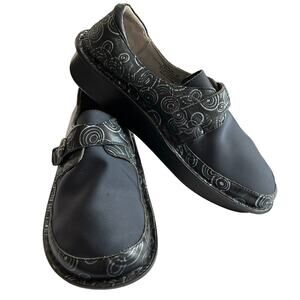 Alegria PG Lite Dena DEN-587 Maryjanes Clogs Blue Geometric 42 11.5-12